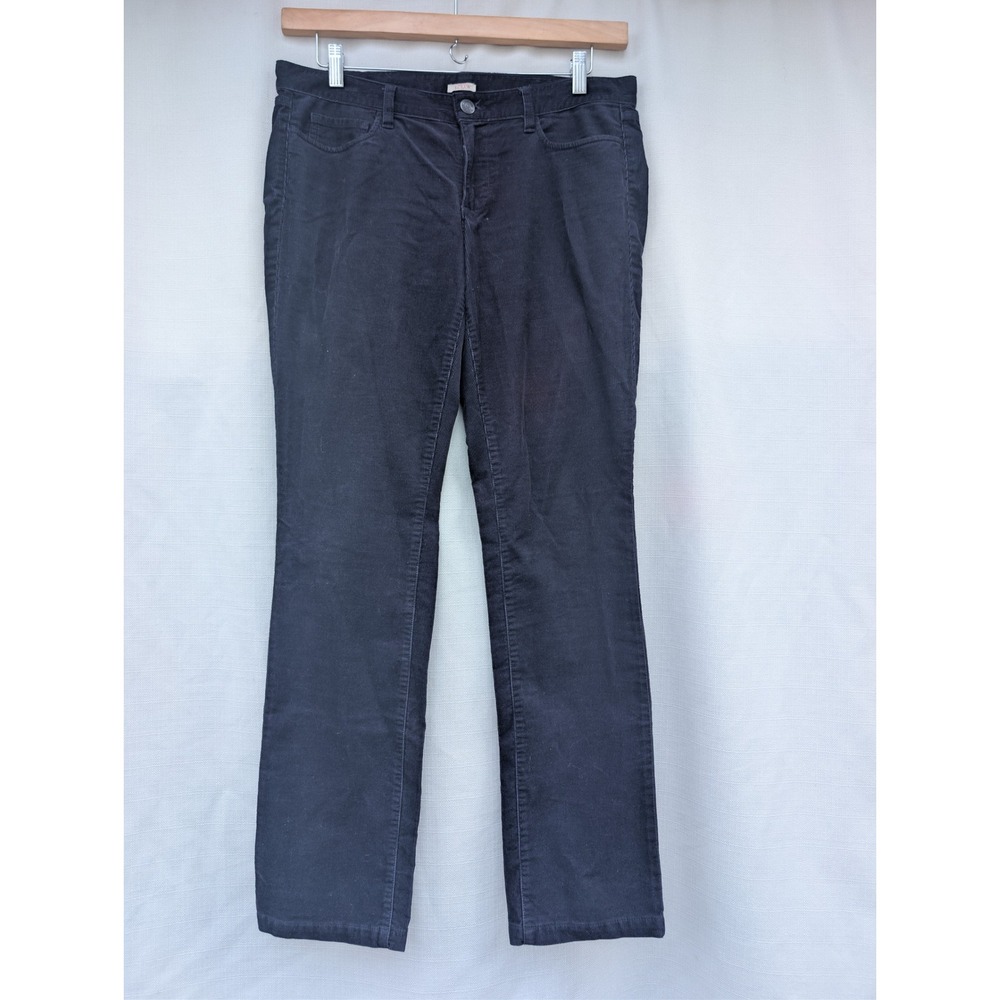 J CREW‎ Matchstick Pants Womens 31R Navy Blue Corduroy Slim Straight Leg Stretch